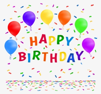 Free Png Happy Birthday With Confetti Png Images Transparent - Happy Birthday Transparent Png, Png Download, Free Download