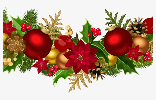Christmas Decorative Garland Png Clip Art Image Gallery - Transparent Christmas Ornaments Clipart, Png Download, Free Download