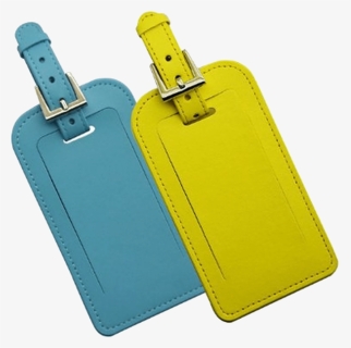 Travel Luggage Tags - Yellow Leather Luggage Tags, HD Png Download, Free Download