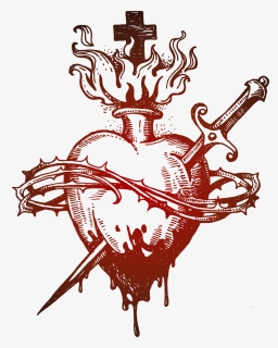 Euclidean Vector Pierced The - Heart Pierced By Sword, HD Png Download, Free Download
