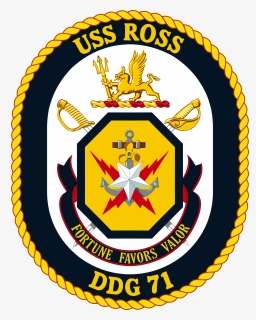 Uss Ross Ddg-71 Crest - Uss Ross Ddg 71 Crest, HD Png Download, Free Download