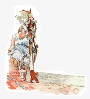 Vintage Illustration Of Cook Chasing Gingerbread Man, - Illustration, HD Png Download, Free Download