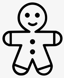 Gingerbread Man - Gingerbread Man Outline Svg, HD Png Download, Free Download