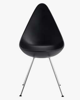 The Drop Chair Arne Jacobsen Black Monochrome Base - Arne Jacobsen Drop Chair, HD Png Download, Free Download
