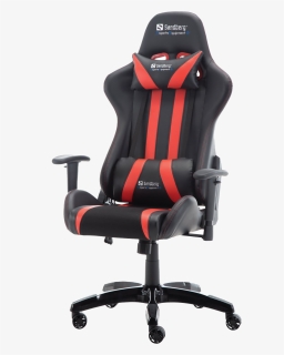 Red Gaming Chair Transparent Image - Sandberg Commander Gaming Chair, HD Png Download, Free Download