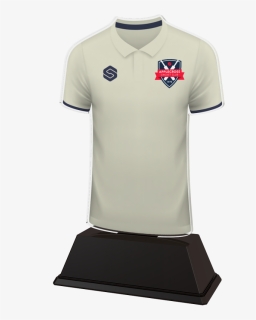 Cricket Custom White Shirt Acrylic Trophy - Polo Shirt, HD Png Download, Free Download