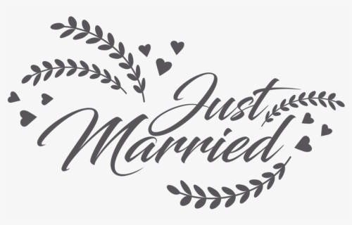 Married Just Jesus Our Logo Font Signs, - Clip Art Just Married, HD Png Download, Free Download