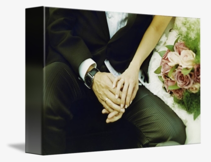 Wedding Couple Analogue By Edward Olive - Holding Hands, HD Png Download, Free Download