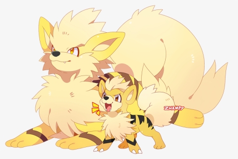 Shiny Growlithe And Arcanine - Arcanine And Growlithe, HD Png Download, Free Download