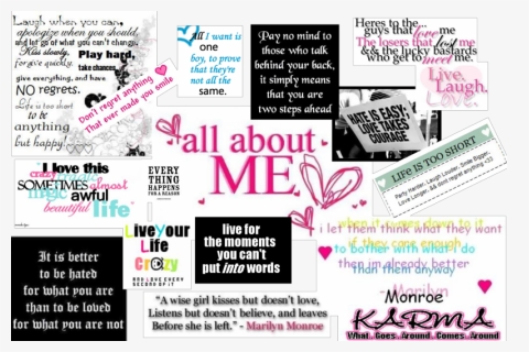 All Graphics » Bitch Quotes - All About Me Cute Quotes, HD Png Download, Free Download