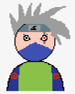 Rough Drawing Of Kakashi Still Bad A Pixil Art - Cartoon, HD Png Download, Free Download