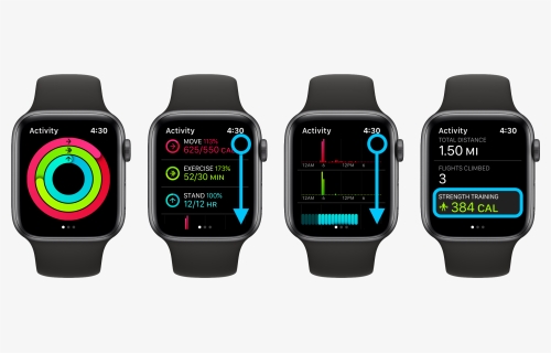 Apple Watch How To See Workout History Walkthrough - Apple Watch Siri Face, HD Png Download, Free Download