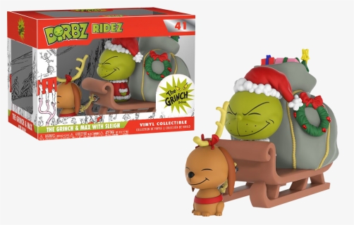 The Grinch And Max On Sled Dorbz Ridez Vinyl Figure - Pop Funko Grinch, HD Png Download, Free Download