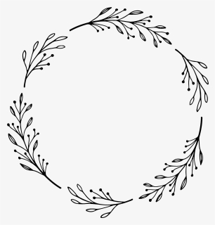 ##laurel #wreath #handdrawn #round #circle #monogram, HD Png Download, Free Download