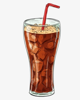 Coke Beverage Png - Coca Cola Glass Drawing, Transparent Png, Free Download