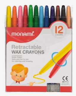 Monami Retractable Wax Crayons, HD Png Download, Free Download