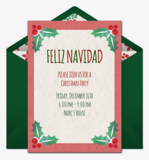 Feliz Navidad Invitation Template, HD Png Download, Free Download
