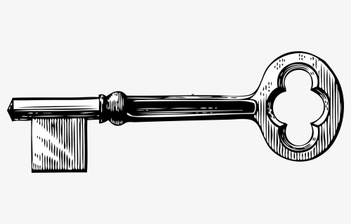 Drawing Line Art Skeleton Key - Skeleton Key Clip Art, HD Png Download, Free Download