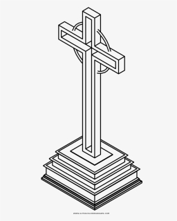 Celtic Cross Coloring Page - Cross, HD Png Download, Free Download