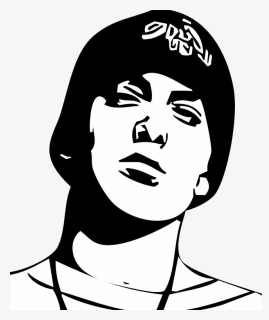 Eminem Drawing Free Stencil Clip Art - Eminem Clipart, HD Png Download, Free Download