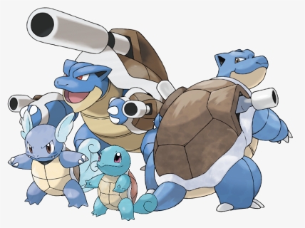 Squirtle Evolutionary Line By Sailormajoramoon On - Blastoise Png, Transparent Png, Free Download