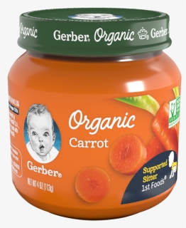 Gerber 1st Foods Organic Carrot - Gerber Baby Food Jar, HD Png Download, Free Download