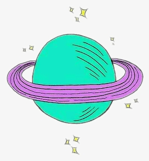 Saturn Saturno Stickers Tumblr Remixit - Sticker Png, Transparent Png, Free Download