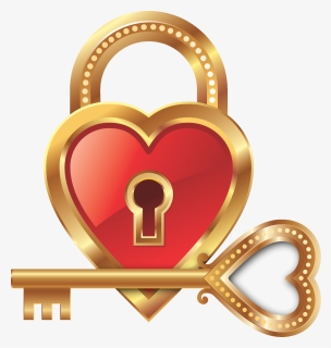 Love Lock Key Heart Clip Art - Love Padlock And Key, HD Png Download, Free Download