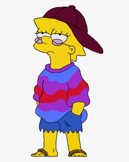 #png #sticker #stickers #simpsons #simpson #aesthetic - Aesthetic Lisa Simpson Drawing, Transparent Png, Free Download