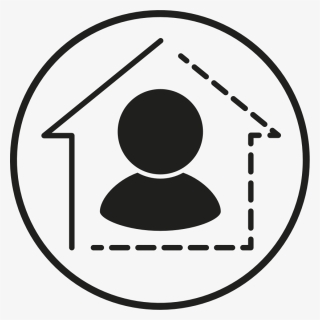 Covid 19 Stay At Home Icon Blk - Poster Stay At Home Covid 19, HD Png Download, Free Download