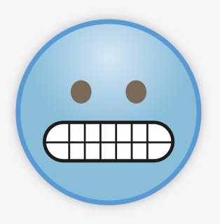 Sky Blue Emoji Png Photos - Grimacing Face Emoji Printable, Transparent Png, Free Download