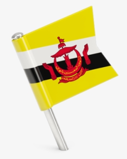 Square Flag Pin - Brunei Flag Pin, HD Png Download, Free Download