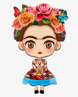 Frida Kahlo Inspired Wallet Clutch Coin Purse Mexican - Frida Kahlo Clipart, HD Png Download, Free Download
