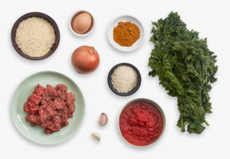 Egyptian Meatballs With Spicy Tomato Sauce, Kale & - Chutney, HD Png Download, Free Download