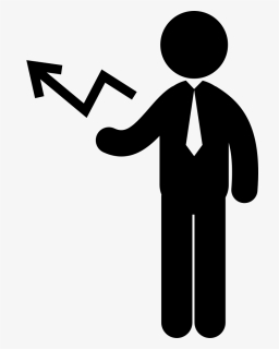 Business Man Stick Man , Png Download - Man Holding Sign Icon, Transparent Png, Free Download
