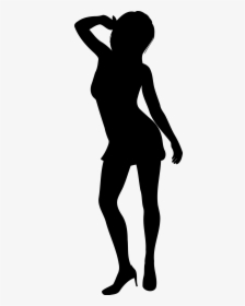 Transparent Waist Clipart - Silhouette Model Poses Png, Png Download, Free Download