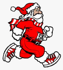 Running Santa Clipart Png, Transparent Png, Free Download