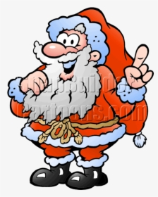 Christmas Santa Pointing Finger Upwards - Santa Claus, HD Png Download, Free Download
