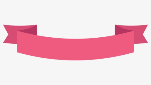 Pink Ribbon Banner Down Arc With Fold End - Pink Ribbon Banner Clipart, HD Png Download, Free Download