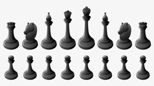 Black Chess Pieces Png Clipart - All Chess Pieces Png, Transparent Png, Free Download