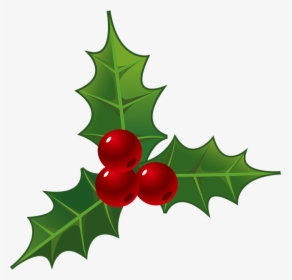 Holly Leaf Christmas Leaves Decorations For Clipart - Christmas Decorations Png, Transparent Png, Free Download