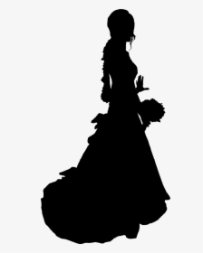 Woman Standing Dress Silhouette - Bridal Gowns Silhouette Png, Transparent Png, Free Download