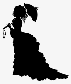 Vintage Victorian Lady Silhouette Clip Arts - Victorian Woman Silhouette Png, Transparent Png, Free Download