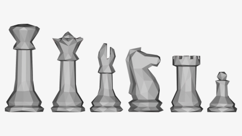 Transparent Game Piece Png - Low Poly Chess Pieces, Png Download, Free Download