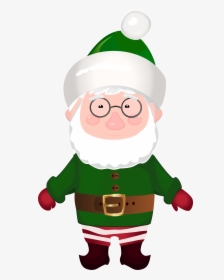 Dwarf Santa Claus Helper Transparent Png Clip Art Image - Green Santa Claus Transparent, Png Download, Free Download