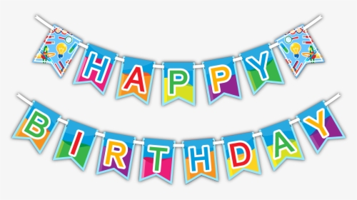Super Science "happy Birthday - Banner Happy Birthday Ribbon, HD Png Download, Free Download