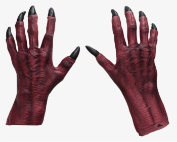 Red Monster Claw Costume Hands - Claws Monster, HD Png Download, Free Download