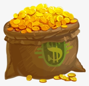 Gold Coins Fall Out Of Bag Png Image Free Download - Gold Coin Bag Png, Transparent Png, Free Download