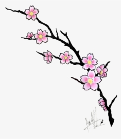 Amazing Flowers Tattoo - Cherry Flower Tattoo Design, HD Png Download, Free Download