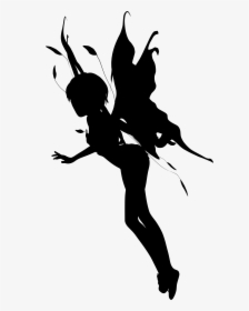 Female Fairy Silhouette Big - Flying Fairy Silhouette Png, Transparent Png, Free Download